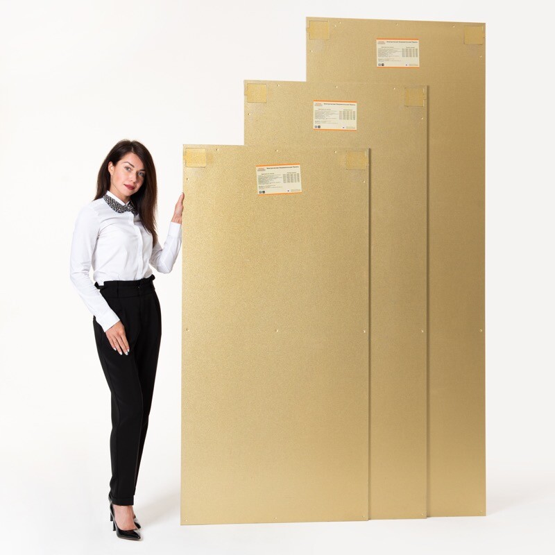 Размеры, вес и мощность нагревательных панелей.