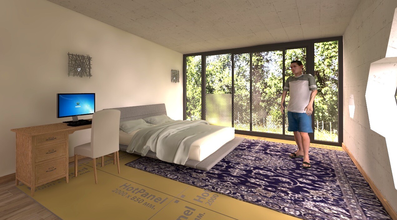 Теплый пол под ковер из электрических панелей Хотпанел