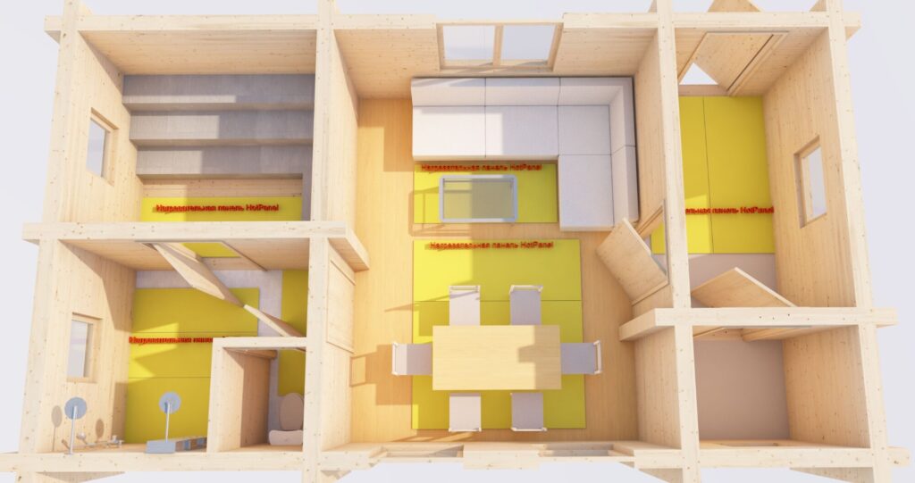 Проект основного отопления русской бани