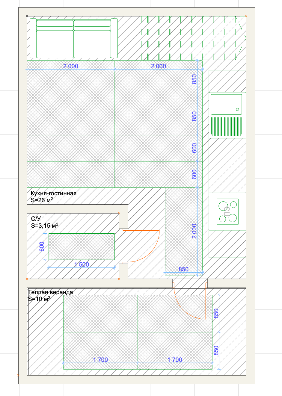 Отопление гостевого каркасного дома в п. Шерегеш