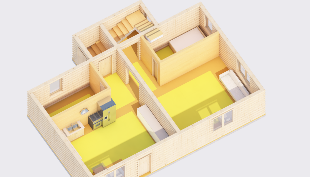 Отопление дома из оцилиндрованного бруса