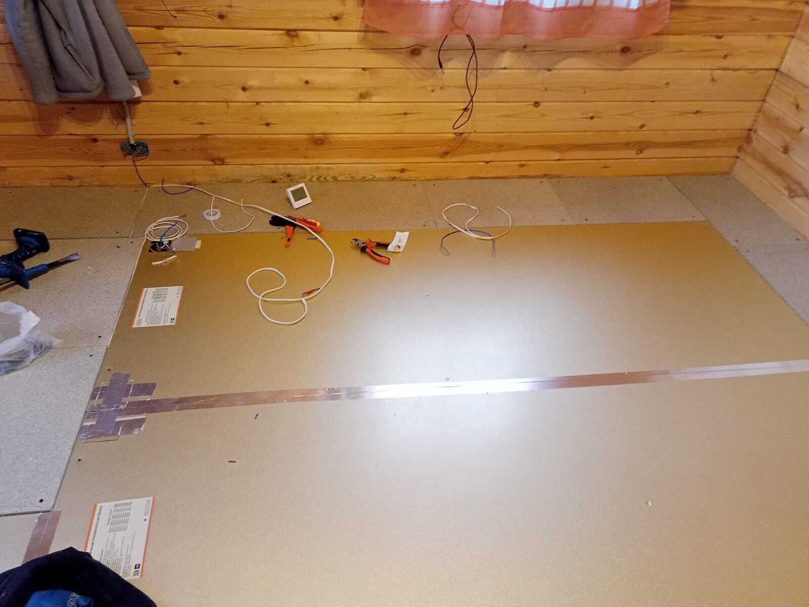 Отопление в комнате отдыха в бане. Электрические панели Хотпанел