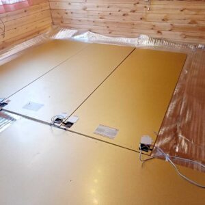 Отопление в комнате отдыха в бане. Электрические панели Хотпанел