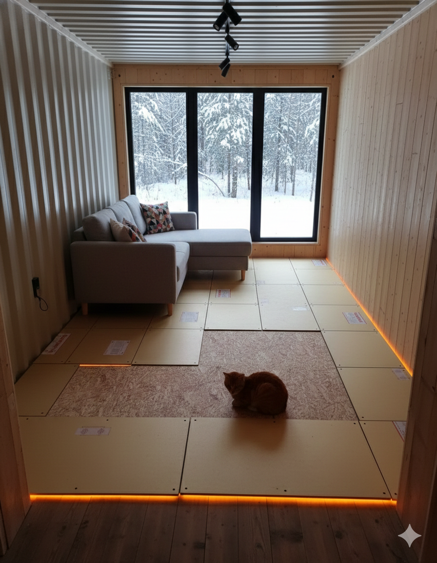 Идеальное отопление в контейнере