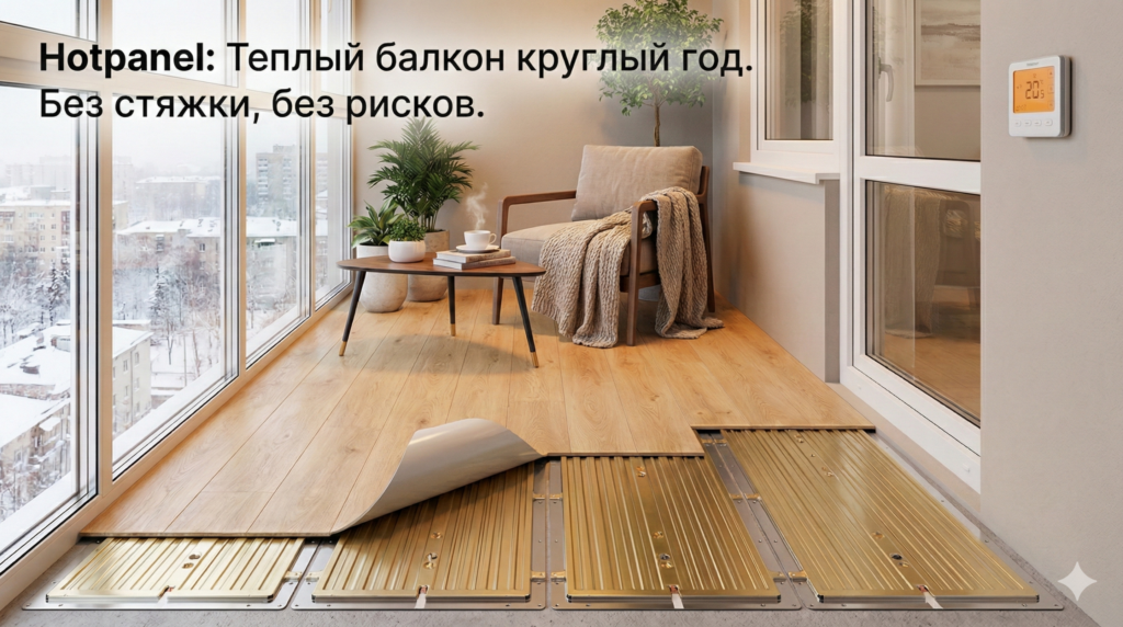Балкон как жилая комната: Почему Hotpanel — единственное верное решение для отопления лоджии